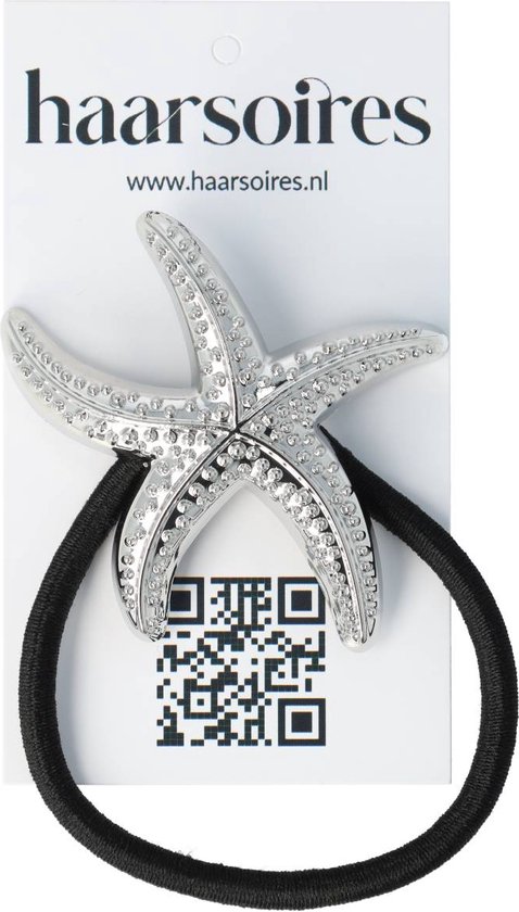 Élastique à cheveux en forme d'étoile de mer, ornement de manchette en forme d'étoile, forme d'élastique à Cheveux Argent