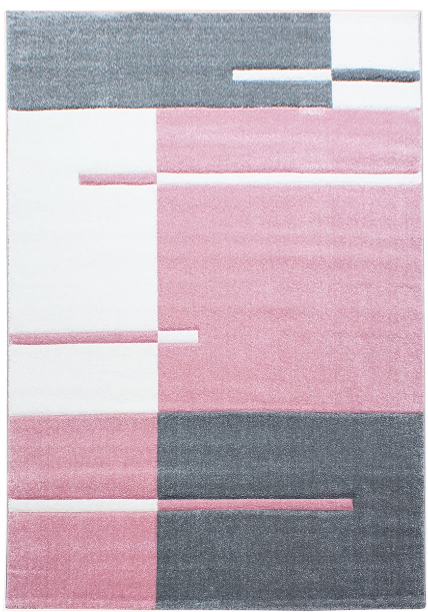 Modern Vloerkleed | Tapijt | Hawaii | Geometrisch | Roze | 140x200 cm