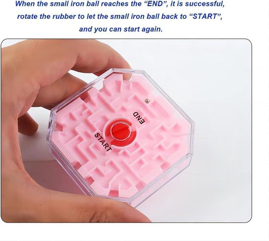 Cube Labyrinthe 3D à Billes – Puzzle Magique Rotatif Avec Labyrinthe – Jeu Cérébral Pour Enfants Et Adultes