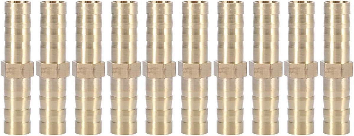 Titel: 8mm Messing Slangverbinder Rechte 2-Weg Pijpverbinder Koppeling met Prikkeldraad