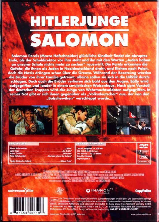 Dos d'un boîtier de DVD avec description du film, casting et détails techniques.