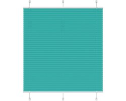 vidaXL - Plissé - rolgordijn - 120x100cm - stofbreedte - 119,4cm - petrol - groen