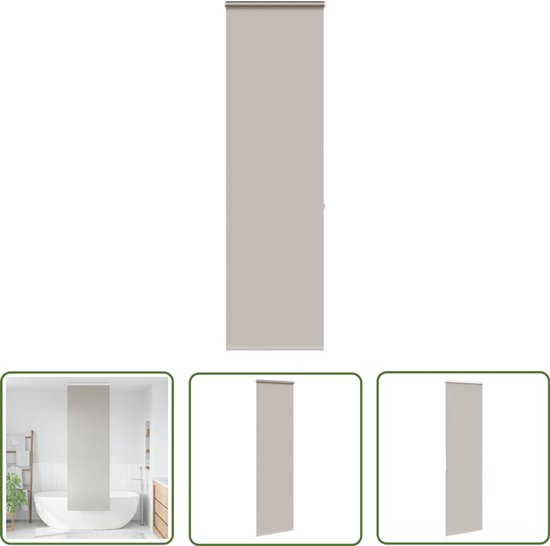 vidaXL Store enrouleur de douche 60x240 cm - Rideau de douche gris clair - Cabine de douche - Accessoires de vêtements pour bébé de salle de bain - Store enrouleur - Rideaux étanches