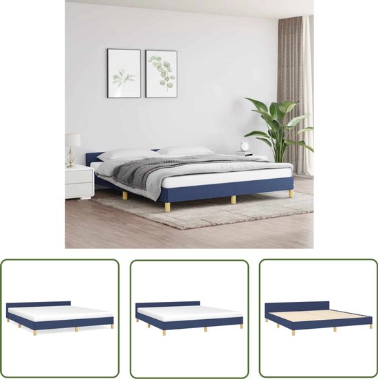 Contour cadre de lit vidaXL Bedframe bewerkt hout metaal sonoma eikenkleurig 180x200 cm3279828