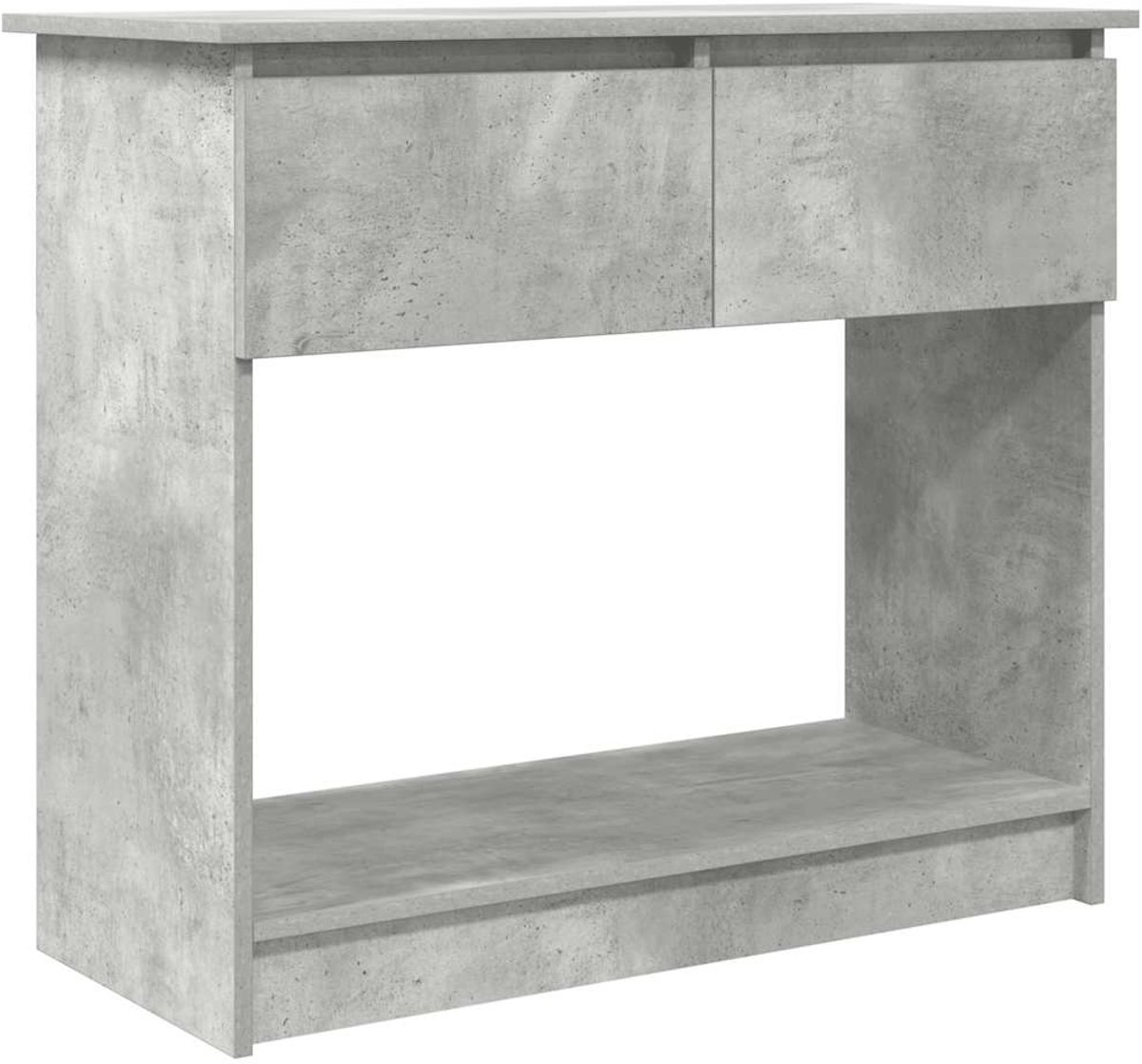 vidaXL Wandtafel - met - lades - 85,5x38,5x74,5 - cm - betongrijs
