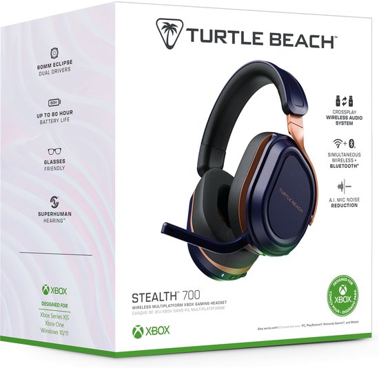 Turtle Beach® Stealth™ 700 Gen 3 – Draadloze Gamingheadset met microfoon - Multiplatform - Cobalt Blue