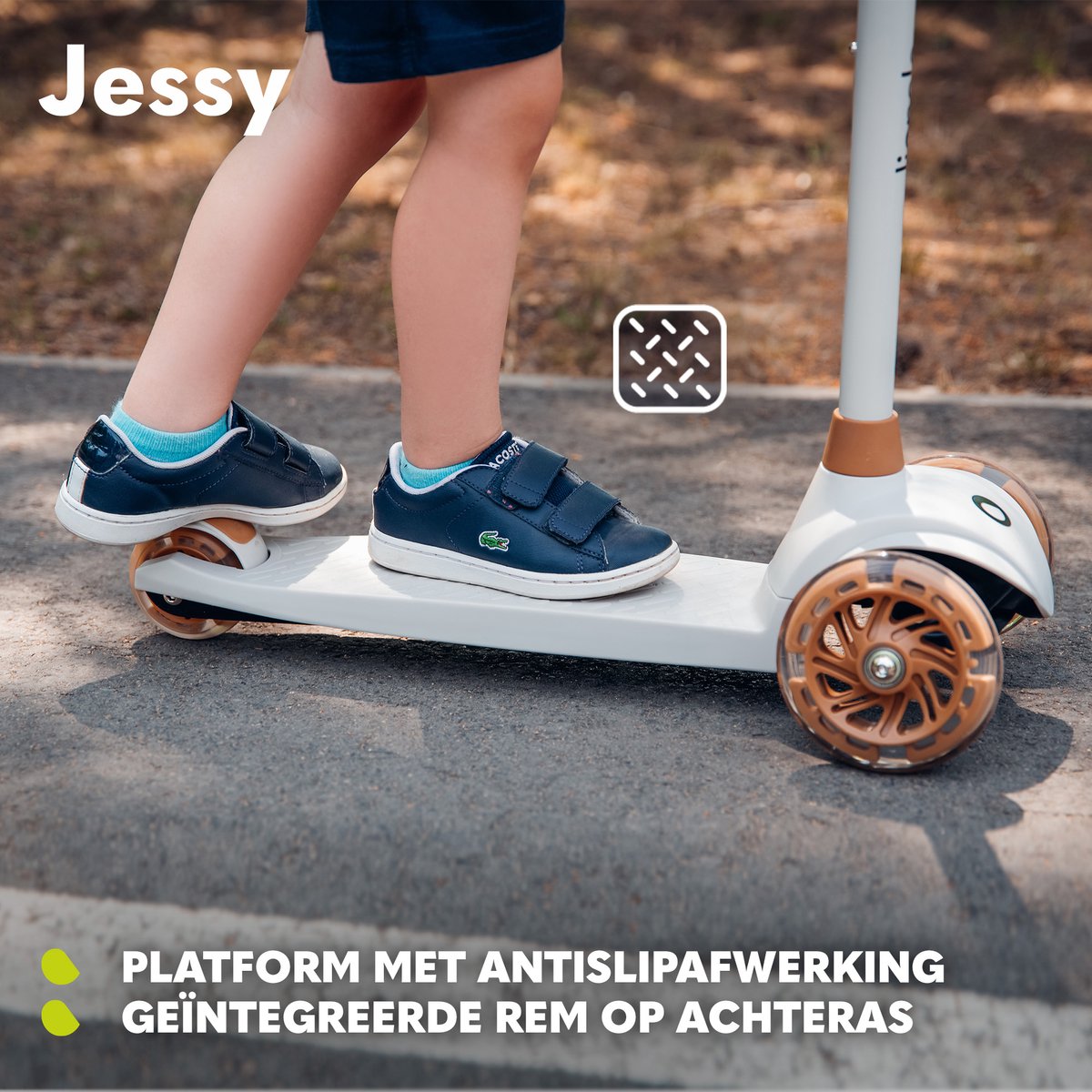 Lionelo Jessy Kinderstep - 3 wielen Step - Speelgoed voor kinderen van 3+ - tot 50kg - LED verlichting in de wielen - hoogte verstelbaar 65-70-75-80 cm — afbeelding 4