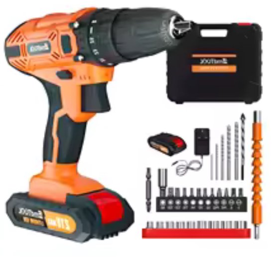 Accuboormachine 21V Zyren - Elektrische Schroevendraaierset - 25+1 Koppelinstelling - 2 Snelheden - LED Licht voor Thuis