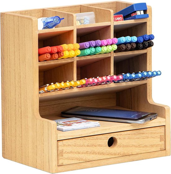 Goodivery ® Bureau-organizer van hout en kunststof, doe-het-zelf