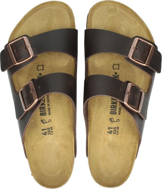 Birkenstock ARIZONA OILED LEATHER HABANA - Heren slippers - Kleur: Bruin - Maat: 43