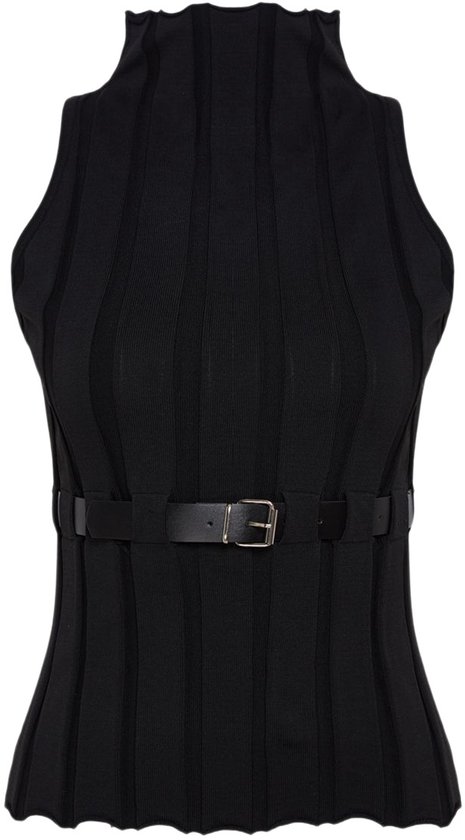 Pull tricoté noir avec Riem en édition limitée Trendyol Tweeaw25Sv00033