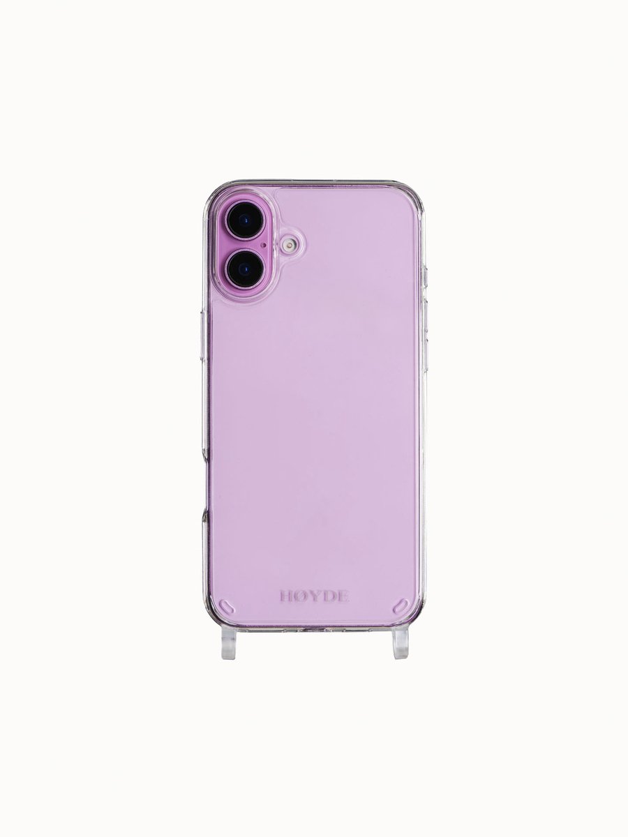 Høyde Geschikt voor iPhone 16 hoesje - Backcover met siliconen ringen - Transparant