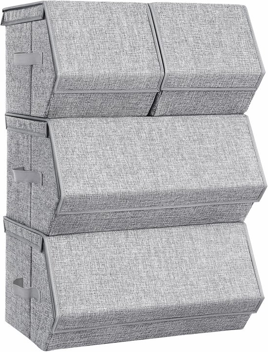 Jive Dekobox Set van 3 opbergdozen 10l met deksel, Plastic (gerecycled PP), 10l (37.5 x 27.8 x 13.5 cm