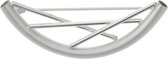 Behave® Broche minimalistisch geometrisch mat zilver kleur 5 cm
