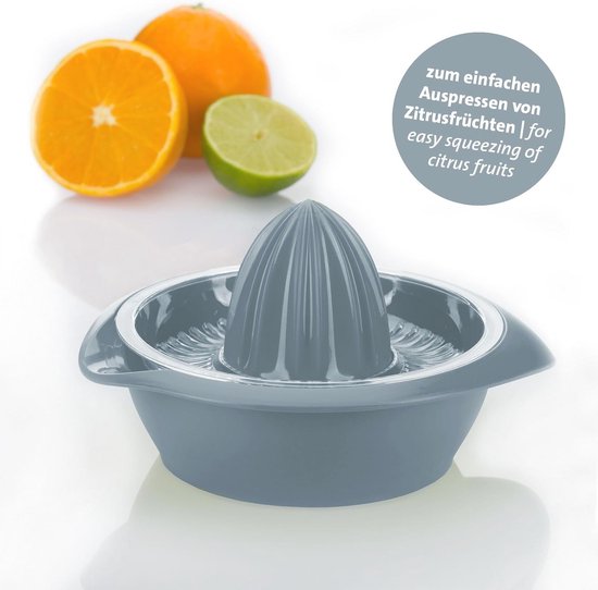 Citruspers met Sapreservoir 0,5L - Handmatige Juicer voor Citroenen, Limoenen en Sinaasappels - Blauw — afbeelding 3