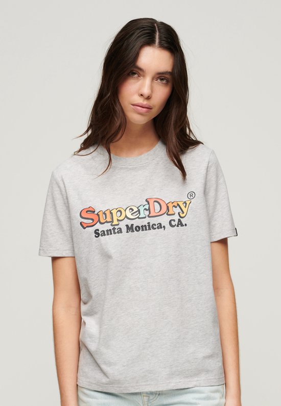 Foto: Superdry rainbow t shirt met logo en relaxte pasvorm dames t shirts