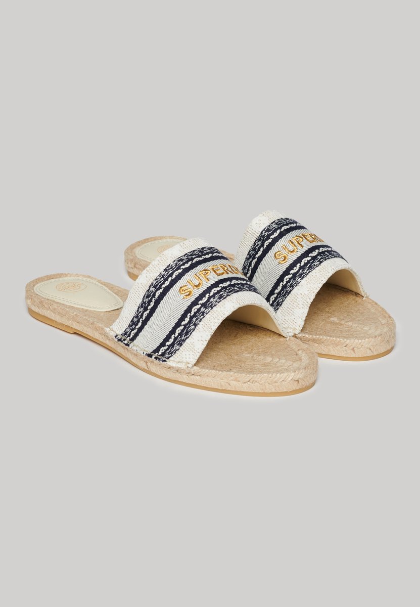 Superdry Canvas Espadrille Overlay slippers Dames Slippers Natural