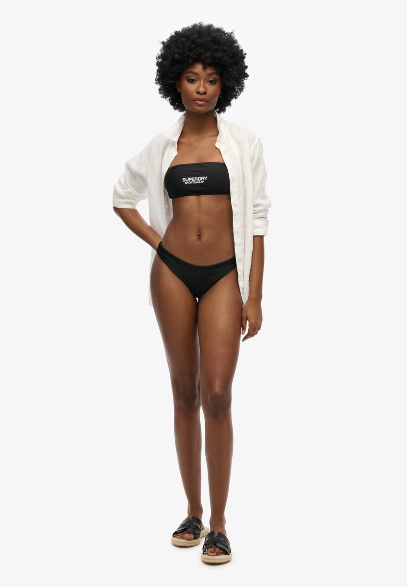 Superdry Braziliaans bikinibroekje met logo - Dames - Badpakken black