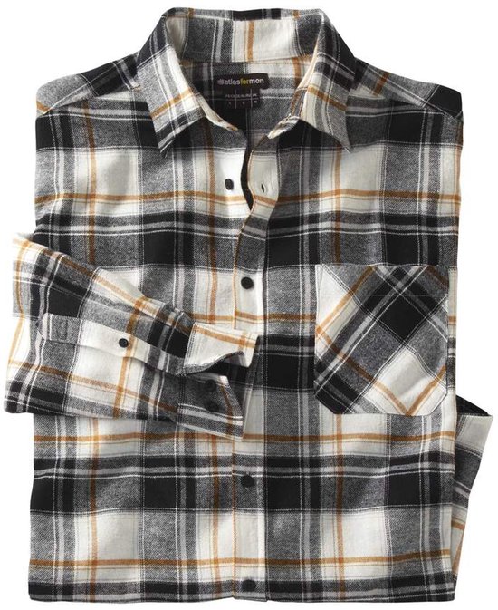 ATLAS FOR MEN - Geruit flanellen overhemd Winter comfort - Heren - Verkrijgbaar in grote maten - XXL