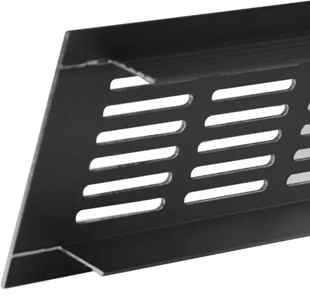 Plintrooster Aluminium - Zwart L=400mm x H=80mm 400x80