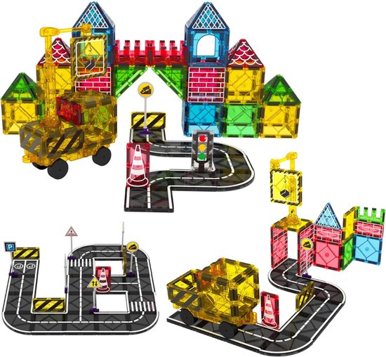 White-Label® Magnetische Knikkerbaan - Kinderspeelgoed 1 jaar - Magnetic Tiles - Bouwspeelgoed