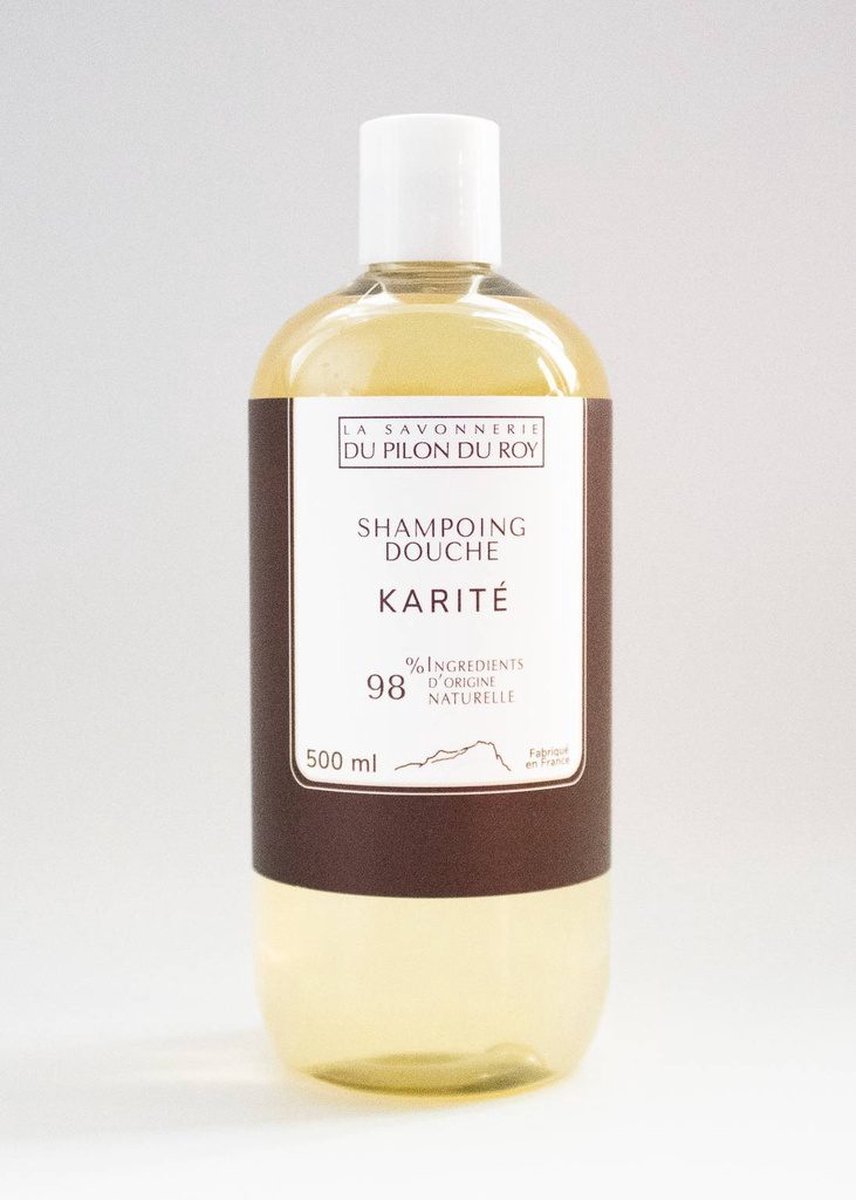 Biologische Shampoo en Douchegel uit Marseille met Shea boter - karite - Delicaat geur - handgemaakt in Frankrijk 500ml