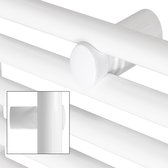 Bol.com LuxeBath Elektrische Badkamerkachel Sahara 600x1500 mm Wit Gebogen Zijaansluiting & Verwarmingsstang 900W met Thermostaa... aanbieding