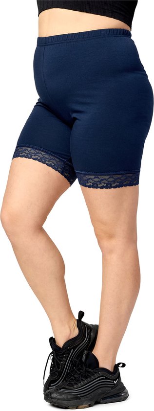 Merry Style – Leggings - Grote Maten – Dames – Kort – Katoen – Marineblauw – 3XL – MS-MS10-459-LE