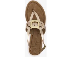 Harper leren dames sandalen goud - Maat 39 - Echt leer
