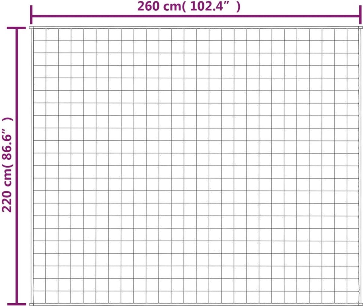 vidaXL - Verzwaringsdeken - 220x260 - cm - 15 - kg - stof - blauw