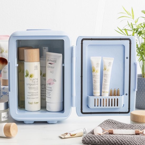 Skincare Fridge - Mini Fridge - Minibar - Make up Koelkast - Mini Koelkast - Koel- en Warmtefunctie - Draaggreep - 4 L - met Auto adapter van Merkloos — afbeelding 4
