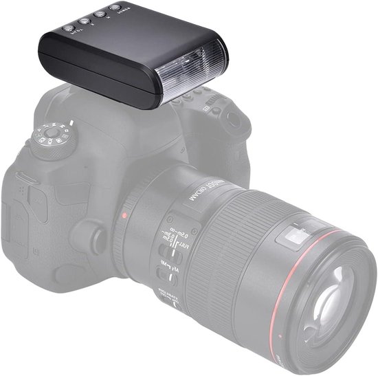 Mini draagbare digitale slave-flitser voor camera's - Produceert helder en zacht licht - Hotshoe-bevestiging - Eenvoudige bediening en installatie - Mini en lichtgewicht ontwerp
