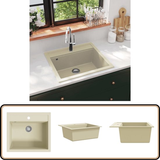 Spoelbak Venetië, Wit, 43 X 50 Cm - Elegante En Duurzame Gootsteen Voor Jouw Keuken