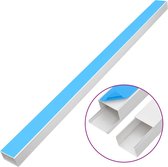 REFLYING Kabelgoot, wit, zelfklevend, siliconen kabelafdekstrip aan de muur, kabelverstoppen ter bescherming van een kabel op de vloer, 20 mm x 20 mm, 2 meter