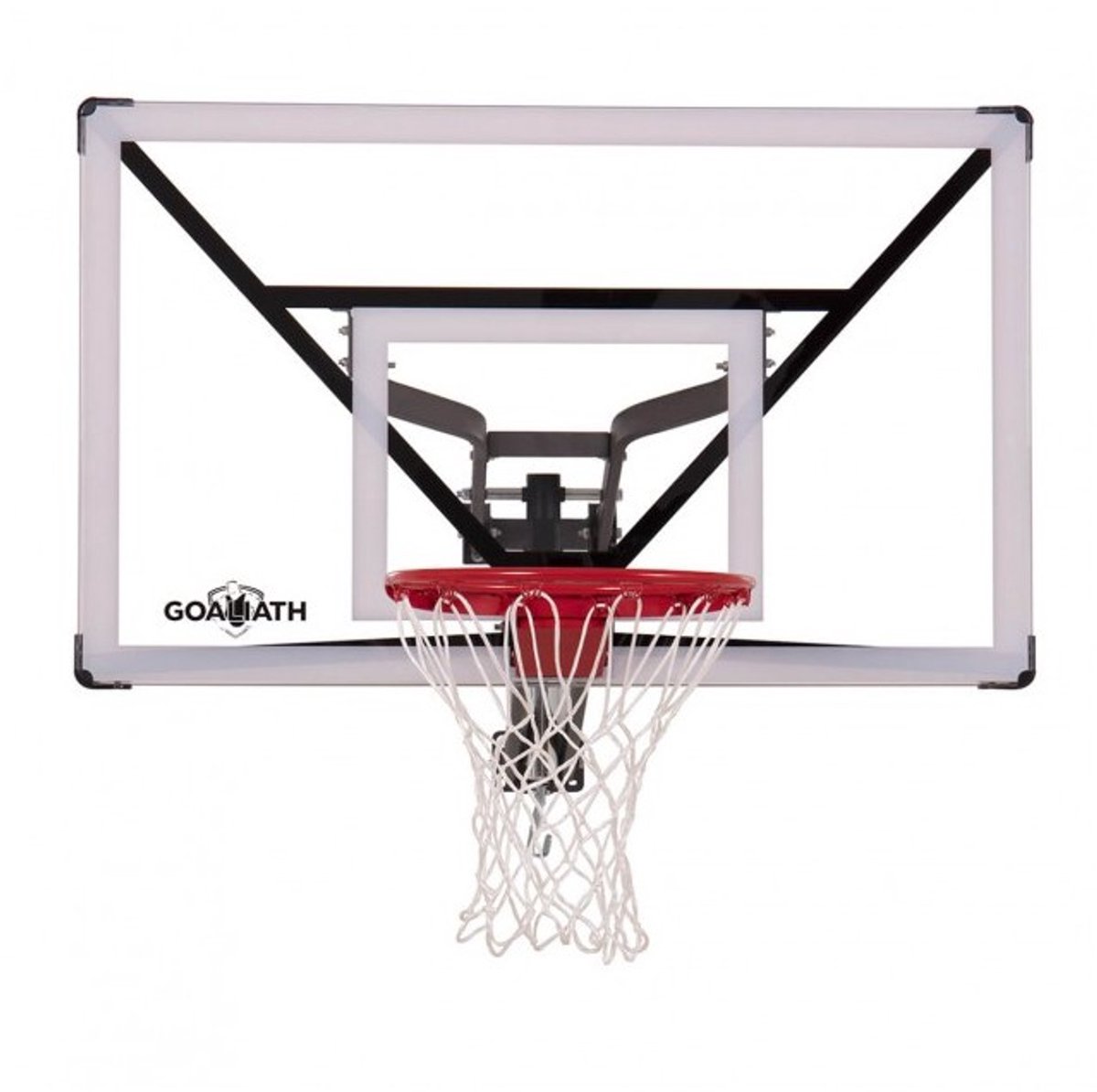 Goaliath GoTek 54 Wall Mount - Muurbevestigd & verstelbaar basketbalbord - 137 x 84 Polycarbonaat Backboard - Verstelbaar naar NBA & FIBA hoogtenormen - 5 jaar garantie