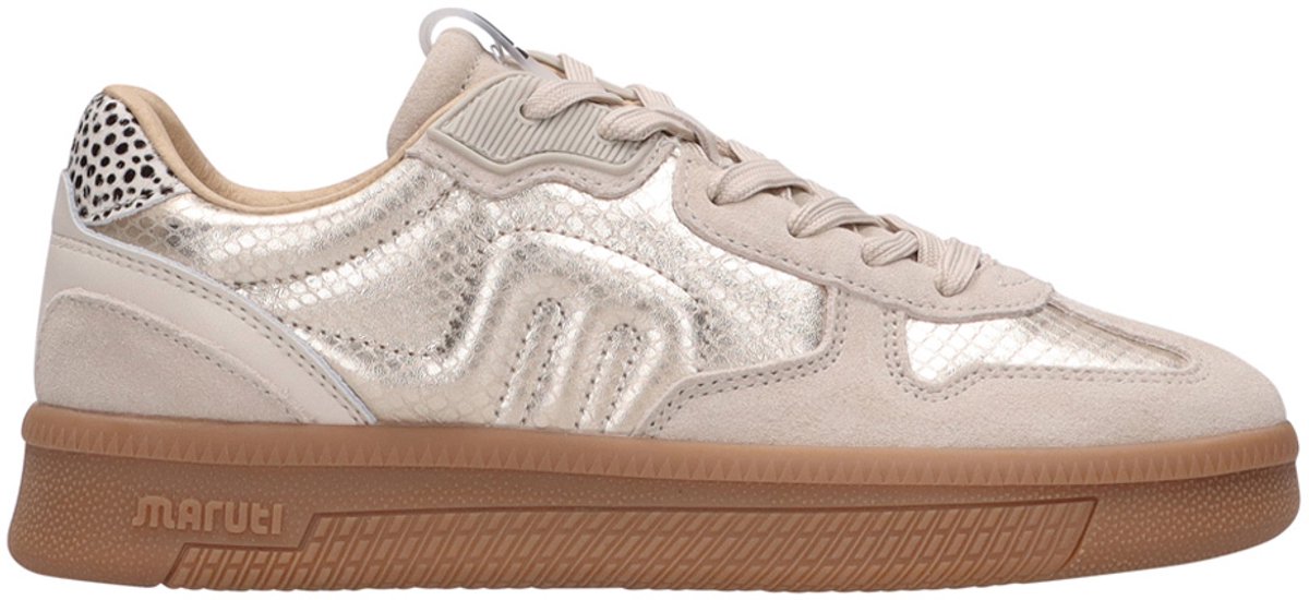 Maruti Yale Brown Suede Almond Pixel Off White Trainers * main image 0