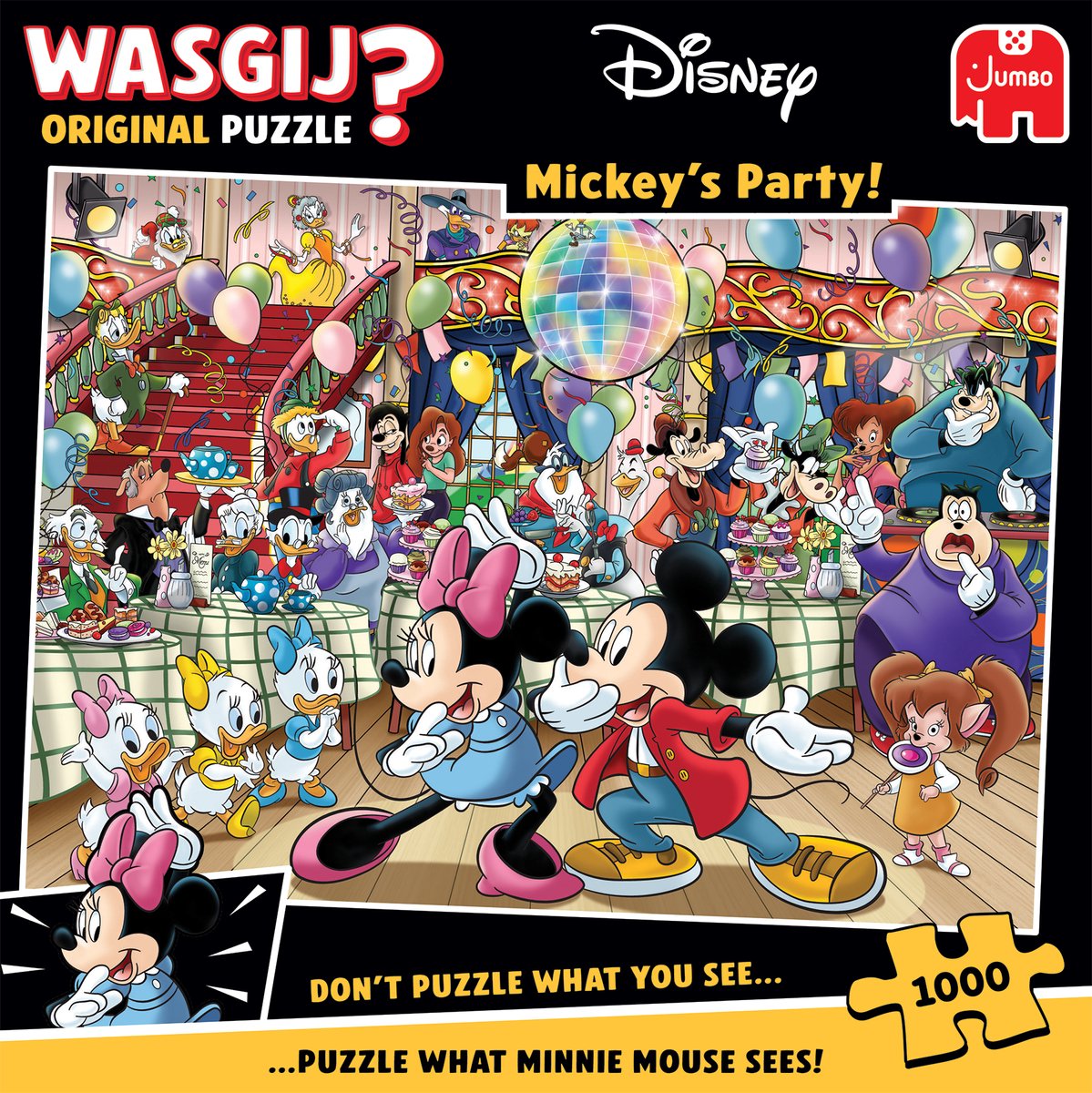 Wasgij Original - Disney - Mickey's Feestje! - 1000 stukjes - Legpuzzel - Puzzel — afbeelding 3