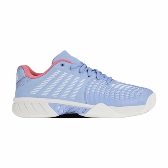 K-Swiss Dames Express Light 3 tennisschoen, Open Air/Bright White/Strawberry Ice, 39 EU, Open Air Bright White Strawberry Ice, 39 EU