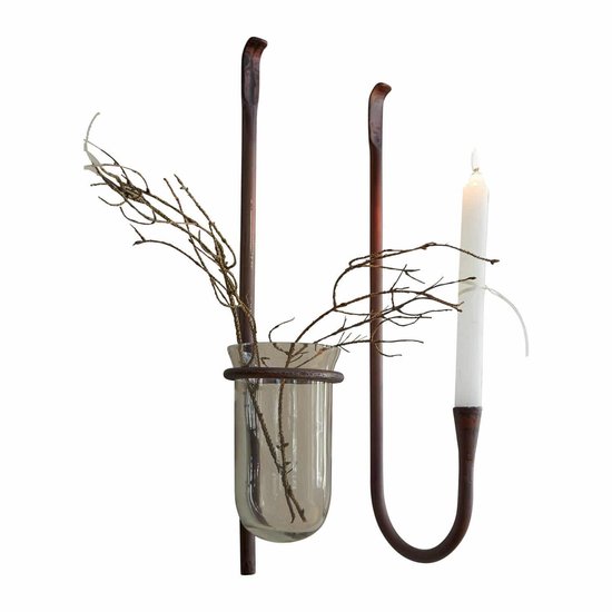 LOBERON Décoration murale lot de 2 Valérie marron rouille