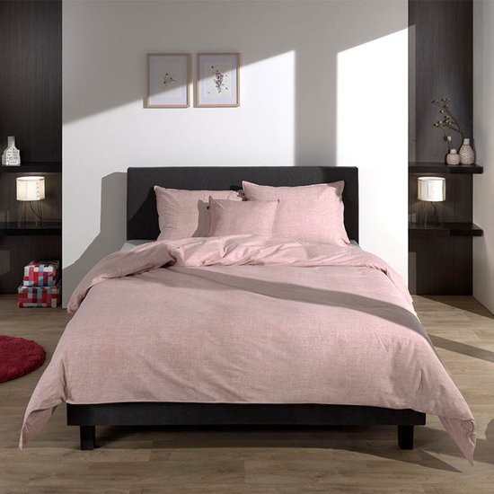 Zohome Dekbedovertrek Lino - Shell Nude - Dekbedovertrek 140x200/220cm - 100% Katoen - Linnen Look - Eenpersoons van Merkloos — afbeelding 4