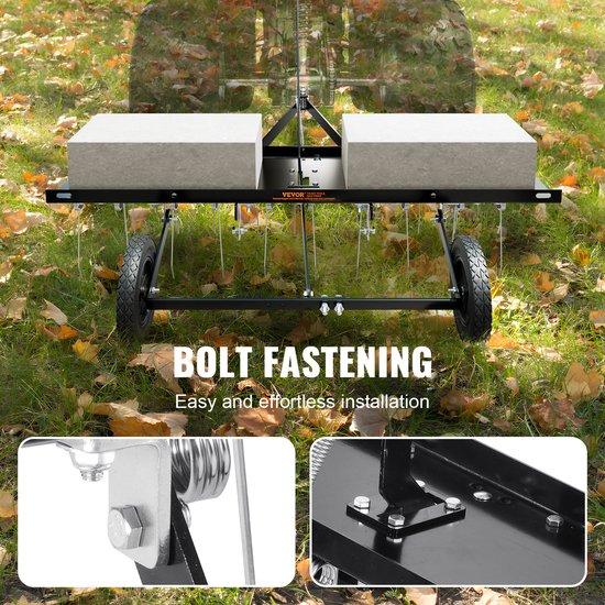 VEVOR Trekhark, 40-Inch Trekhark met 20 Verenstalen Tanden, Trekhark voor Atv'S Of Grasmaaiers, Trekhark met Handgreep voor Gazons In de Tuin van VEVOR — afbeelding 3