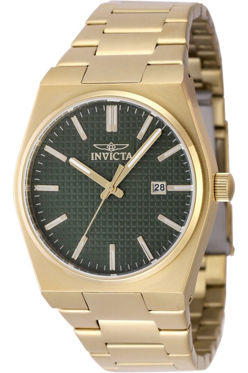 Invicta Speedway 48399 Heren Horloge - Waterdicht - Analoog - Quartz Uurwerk - Roestvrij Staal met groene Wijzerplaat - 40mm