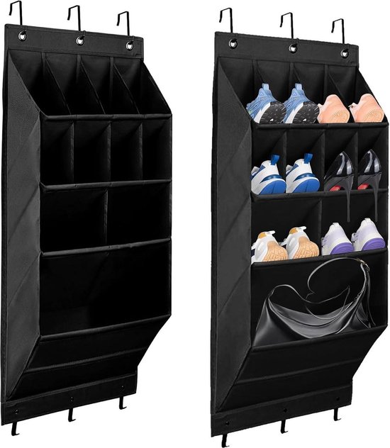 Ruime Schoenenkast 51,5x29,5x87 Cm - 12 Vaks - 12 Paar Schoenen - Wit