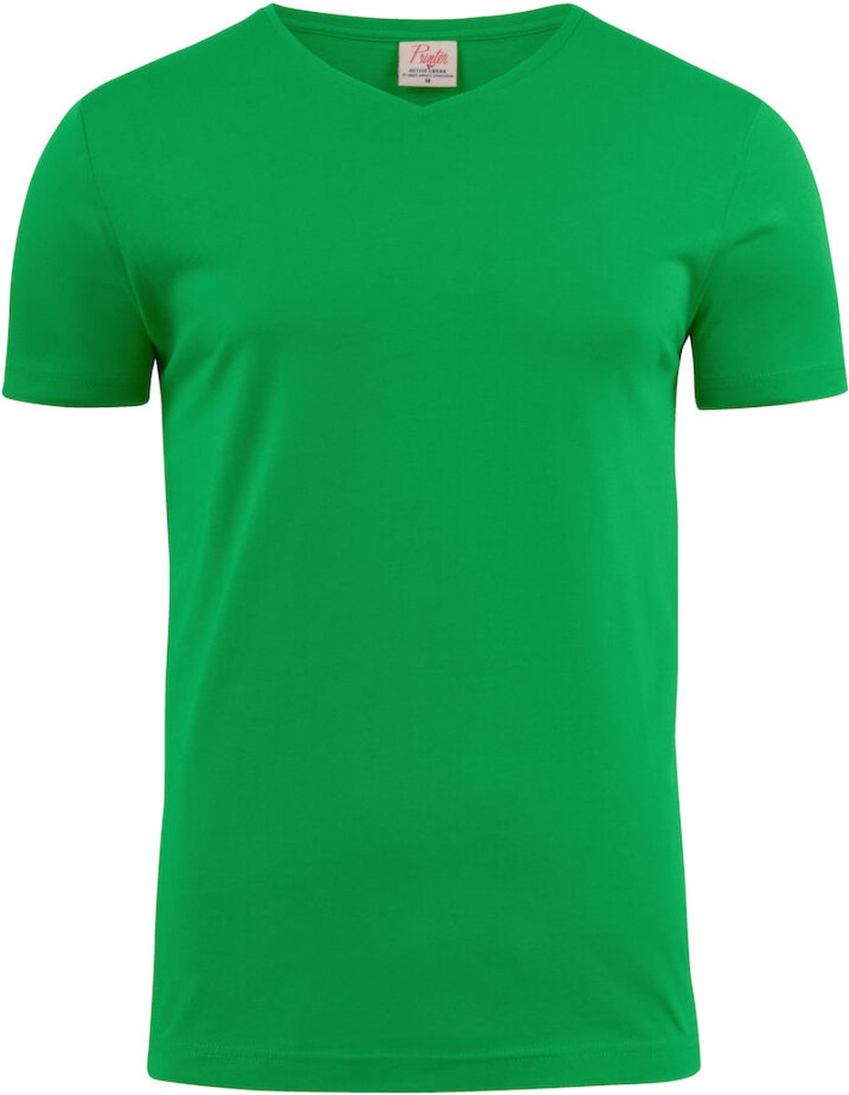 Printer T-shirt Heavy V-hals man 2264024 frisgroen - maat 3XL