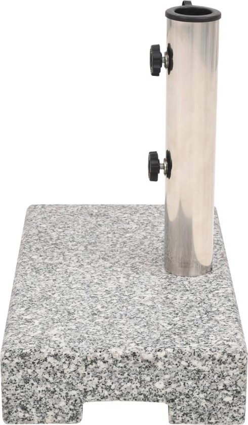 Socle de parasol Noir 45x25x8 cm Granite