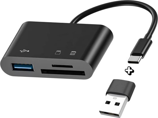 Dazaro SD Kaartlezer - USB C SD kaart lezer - Micro SD kaartlezer - usb