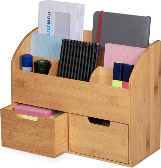 Dimono® tijdschriftenrek en documentenbak, bureau-organizer, bamboe papierbak, papierlades, brievenhouder voor thuis, kantoor, praktijk (Documenthouder Style Standaard Dimono® tijdschriftenrek en documentenbak, bureau-organizer, bamboe papierbak, papierlades, brievenhouder voor thuis, kantoor, praktijk (Documenthouder Style Standaard