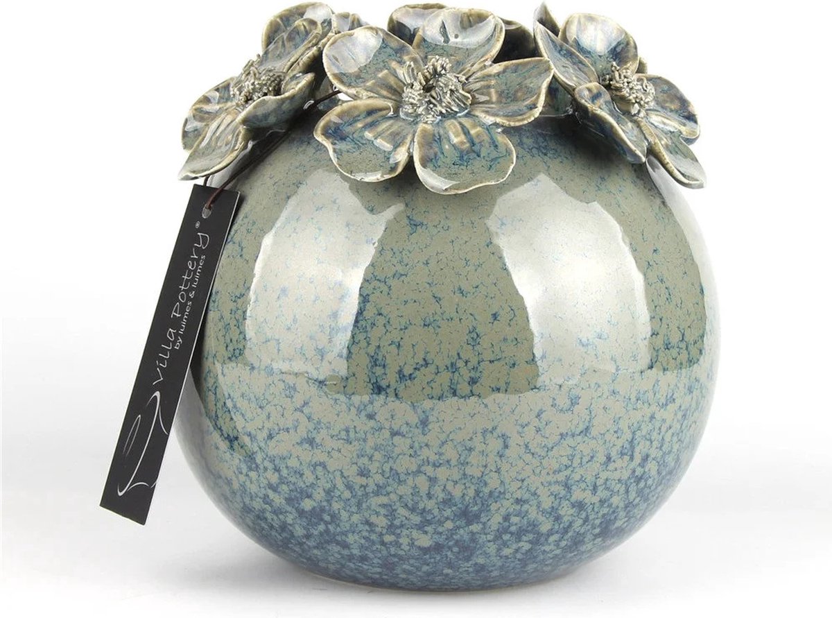 Villa Pottery Vaas Jolie 14x14x16 geel
