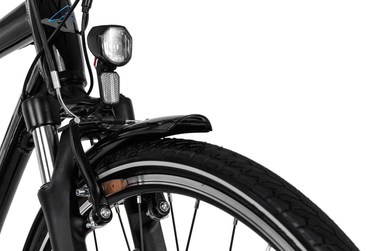 ADORE Versailles 28" E-Bike – Alu City Herren Pedelec, zwart, 250 Watt, Li-Ion 36V/10,4Ah, 7 versnellingen – foto 2