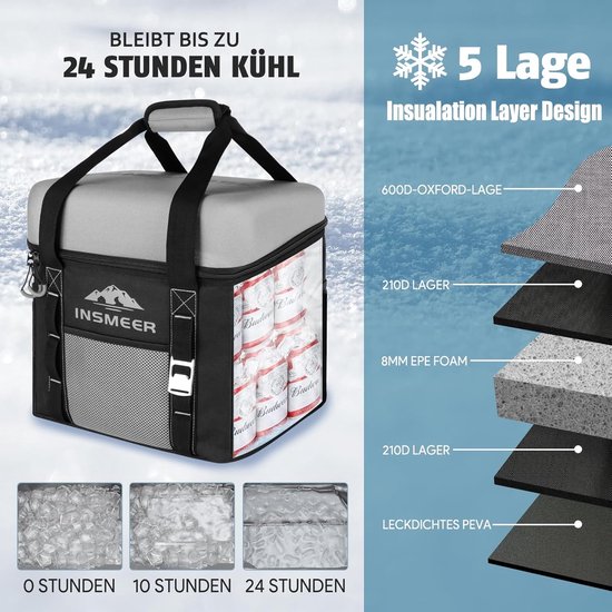 Koeltas Waterdicht - 26 liter - Groen
